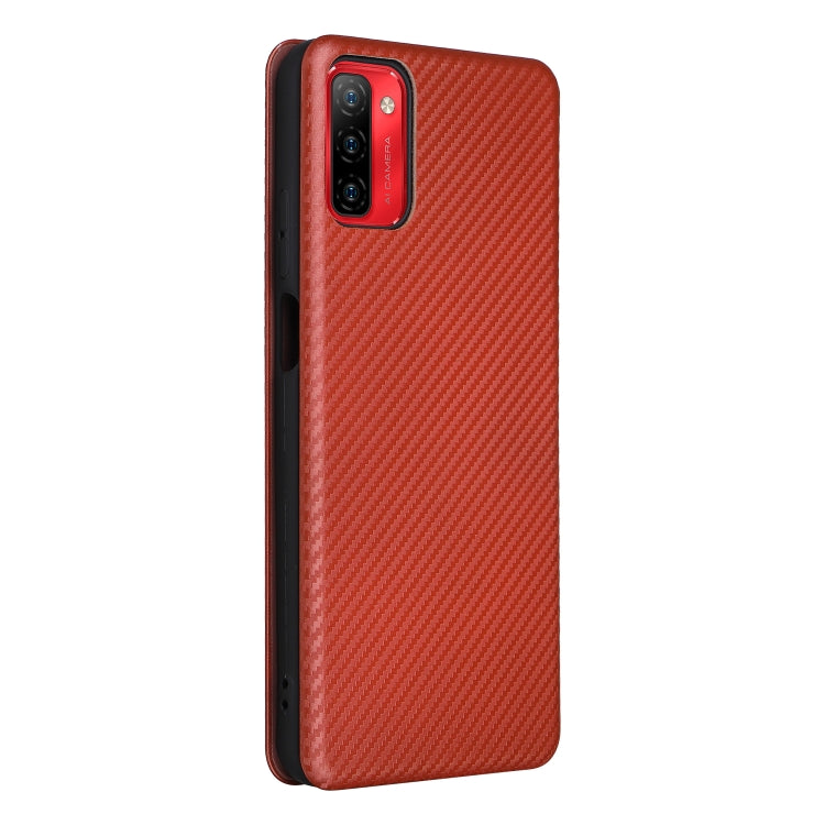 For Ulefone Note 12P Carbon Fiber Texture Horizontal Flip PU Phone Case(Brown) - Ulefone Cases by PMC Jewellery | Online Shopping South Africa | PMC Jewellery | Buy Now Pay Later Mobicred