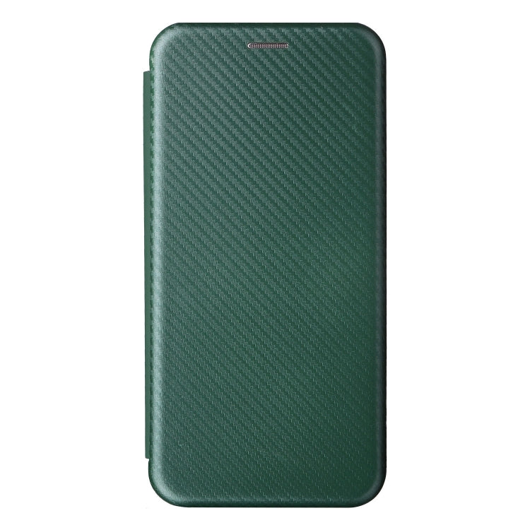For Blackview A55 Carbon Fiber Texture Horizontal Flip PU Phone Case(Green) - More Brand by PMC TechLife | Online Shopping South Africa | PMC TechLife | Buy Now Pay Later Mobicred