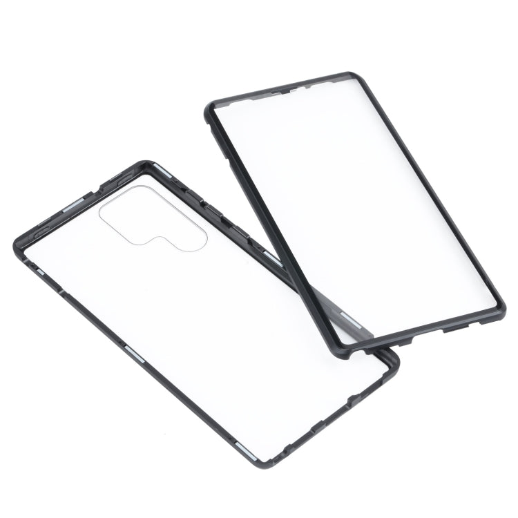 For Samsung Galaxy S22 Ultra 5G HD Magnetic Metal Tempered Glass Phone Case(Black) - free shipping - PMC TechLife - Order now!