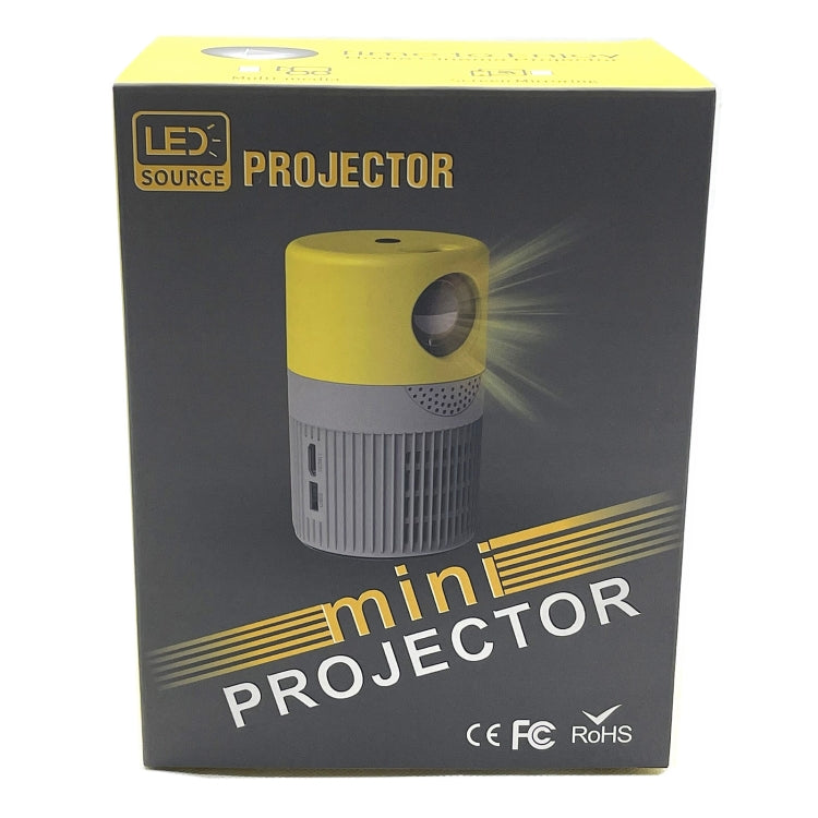 T400 100 inch Screen 3000 Lumens LED Mini Projector, Plug Type:AU Plug(Grey Yellow) - Mini Projector by PMC TechLife | Online Shopping South Africa | PMC TechLife | Buy Now Pay Later Mobicred
