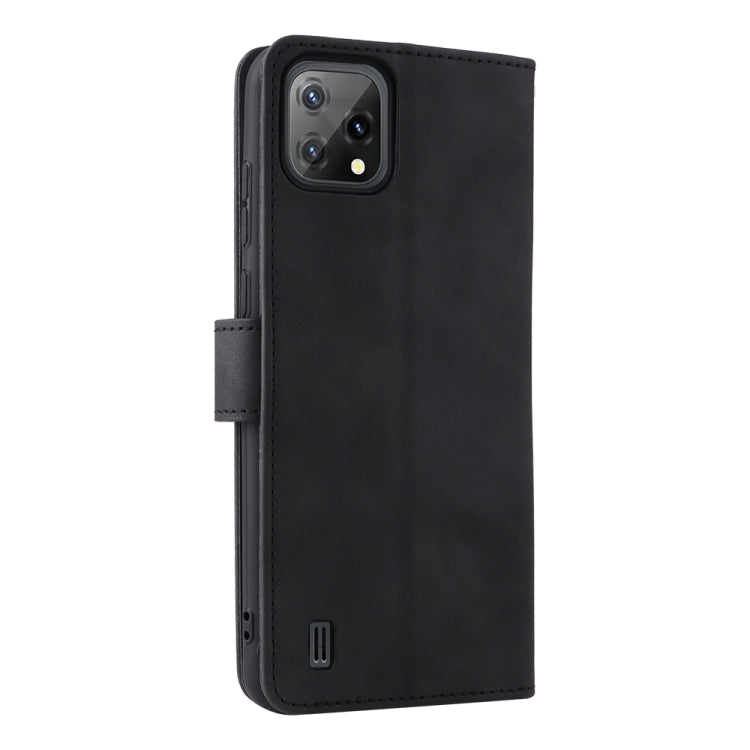 For Blackview A55 Skin Feel Magnetic Buckle Leather Phone Case(Black) - More Brand by PMC TechLife | Online Shopping South Africa | PMC TechLife