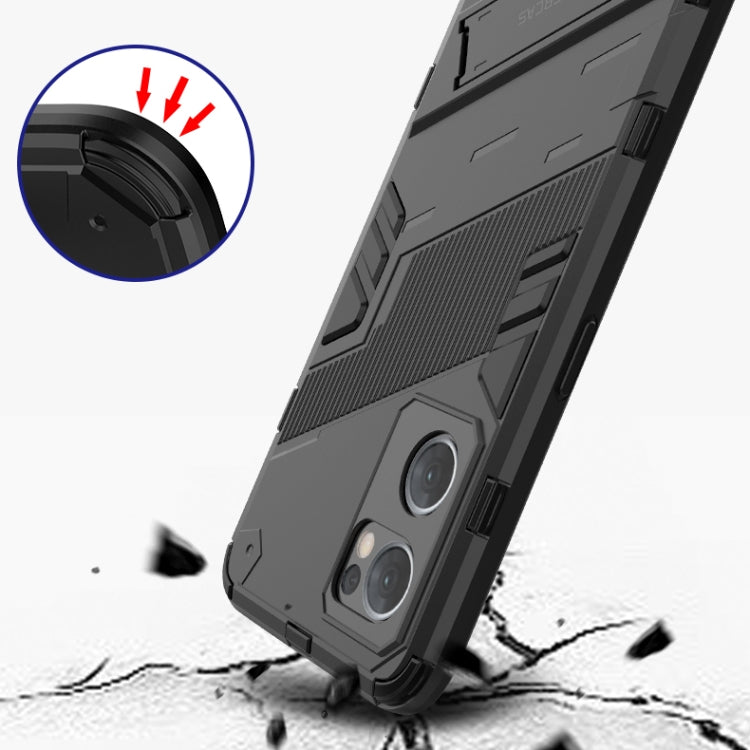 For OPPO Reno7 5G Global / Find X5 Lite Punk Armor 2 in 1 PC + TPU Shockproof Phone Case with Invisible Holder(Red) - OPPO Cases by PMC TechLife | Online Shopping South Africa | PMC TechLife | Buy Now Pay Later Mobicred