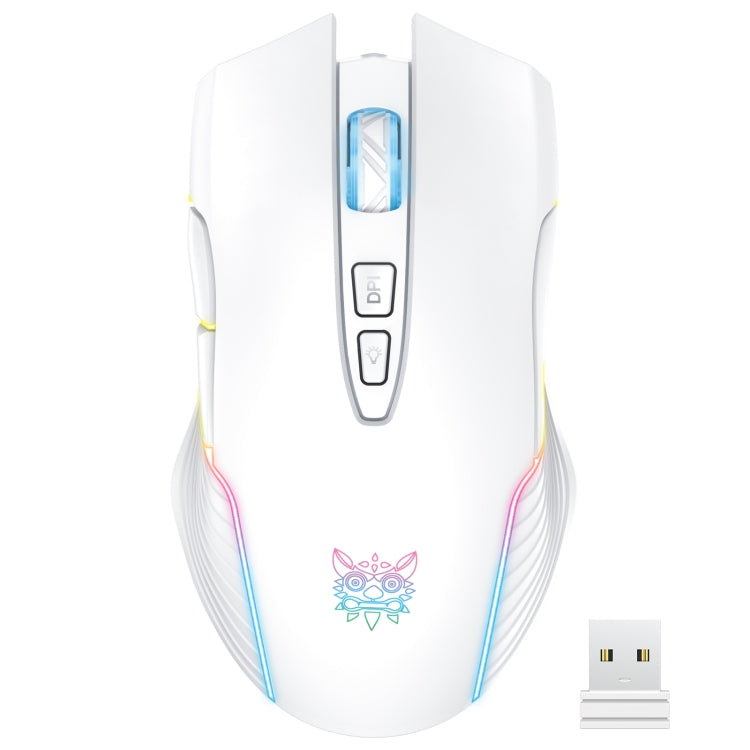 ONIKUMA CW905 2.4G RGB Lighting Wireless Mouse (Grey White) - free shipping - PMC Jewellery - Order now!