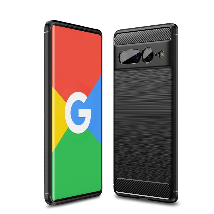 For Google Pixel 7 Pro 5G Brushed Texture Carbon Fiber TPU Phone Case(Black) - free shipping - PMC TechLife - Order now!