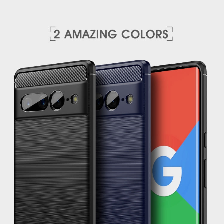 For Google Pixel 7 Pro 5G Brushed Texture Carbon Fiber TPU Phone Case(Black) - free shipping - PMC TechLife - Order now!