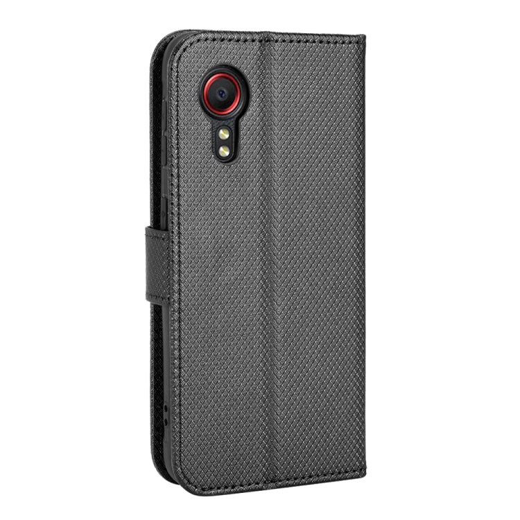 For Samsung Galaxy Xcover 5 Diamond Texture Leather Phone Case(Black) - Galaxy Phone Cases by PMC TechLife | Online Shopping South Africa | PMC TechLife