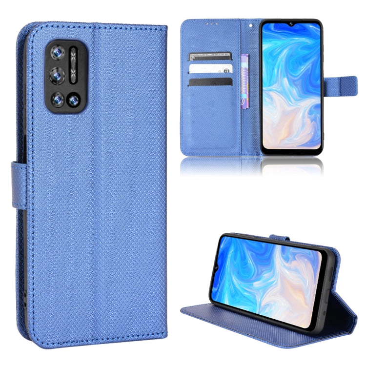 For DOOGEE N40 Pro Diamond Texture Leather Phone Case(Blue) - Doogee Cases by PMC TechLife | Online Shopping South Africa | PMC TechLife | Buy Now Pay Later Mobicred