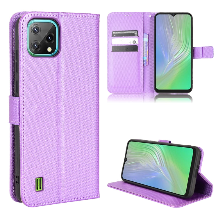 For Blackview A55 Diamond Texture Leather Phone Case(Purple) - More Brand by PMC TechLife | Online Shopping South Africa | PMC TechLife | Buy Now Pay Later Mobicred