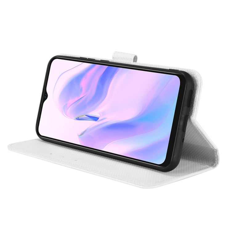 For Blackview A70 2021 Diamond Texture Leather Phone Case(White) - More Brand by PMC TechLife | Online Shopping South Africa | PMC TechLife