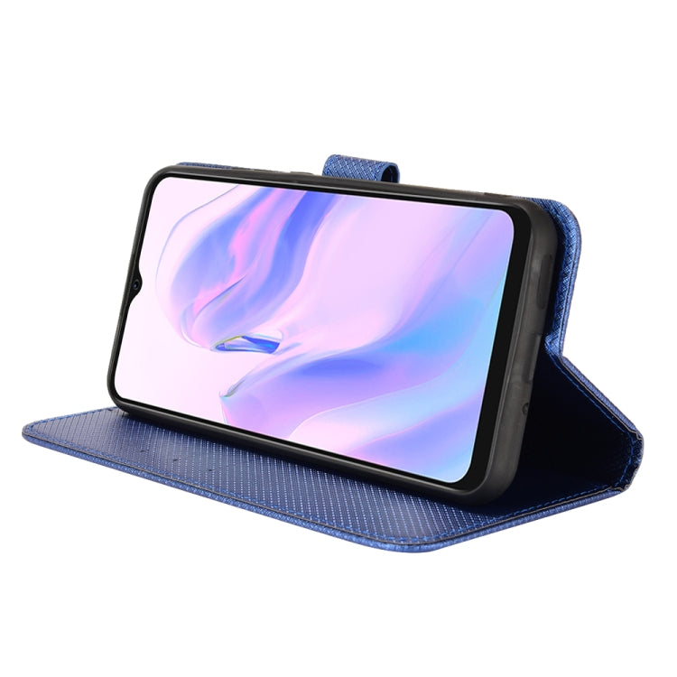 For Blackview A70 2021 Diamond Texture Leather Phone Case(Blue) - More Brand by PMC TechLife | Online Shopping South Africa | PMC TechLife | Buy Now Pay Later Mobicred