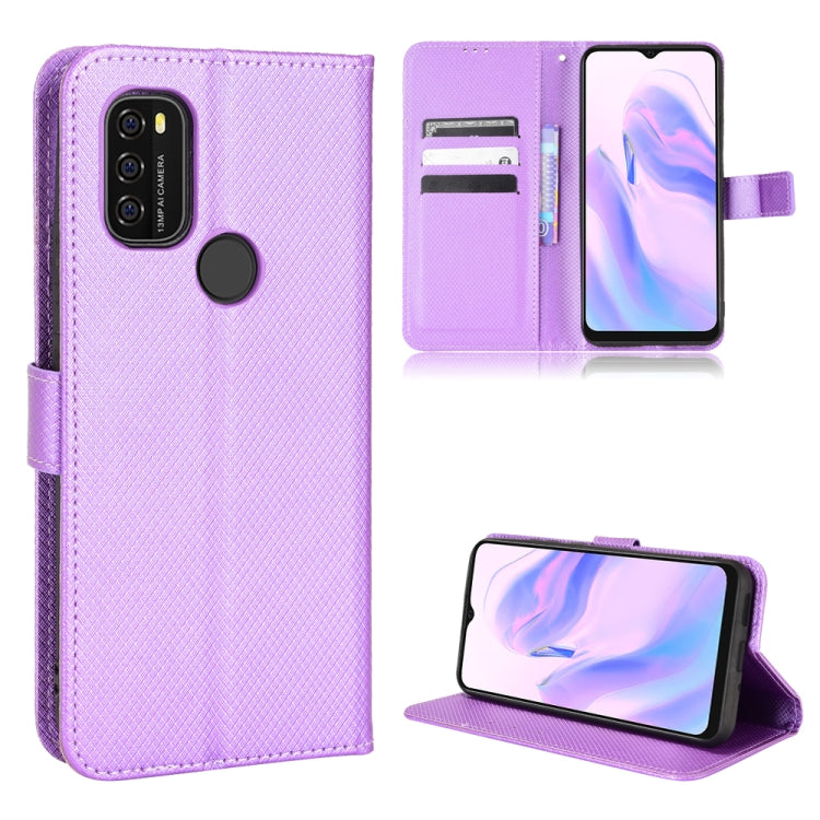 For Blackview A70 2021 Diamond Texture Leather Phone Case(Purple) - More Brand by PMC TechLife | Online Shopping South Africa | PMC TechLife | Buy Now Pay Later Mobicred