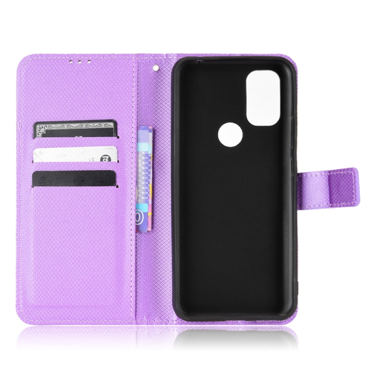 For Blackview A70 2021 Diamond Texture Leather Phone Case(Purple) - More Brand by PMC TechLife | Online Shopping South Africa | PMC TechLife | Buy Now Pay Later Mobicred