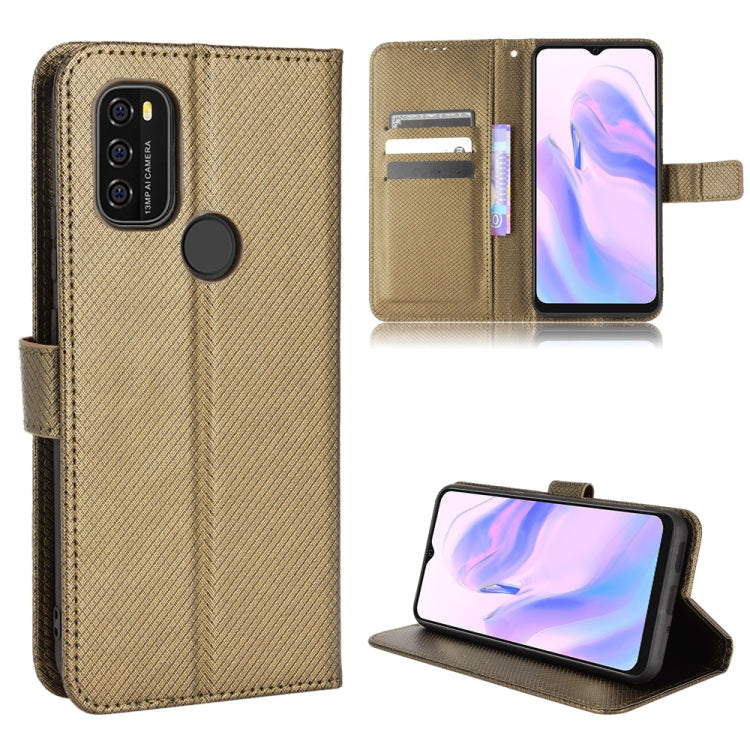 For Blackview A70 2021 Diamond Texture Leather Phone Case(Brown) - More Brand by PMC TechLife | Online Shopping South Africa | PMC TechLife | Buy Now Pay Later Mobicred