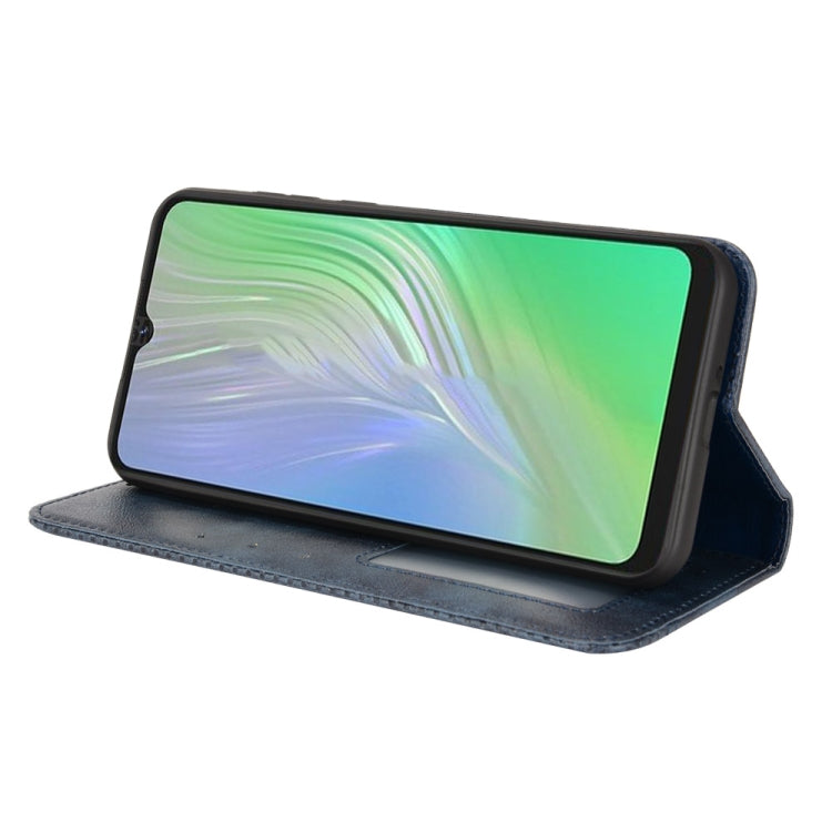 For Blackview A55 Magnetic Buckle Retro Crazy Horse Leather Phone Case(Blue) - More Brand by PMC TechLife | Online Shopping South Africa | PMC TechLife | Buy Now Pay Later Mobicred