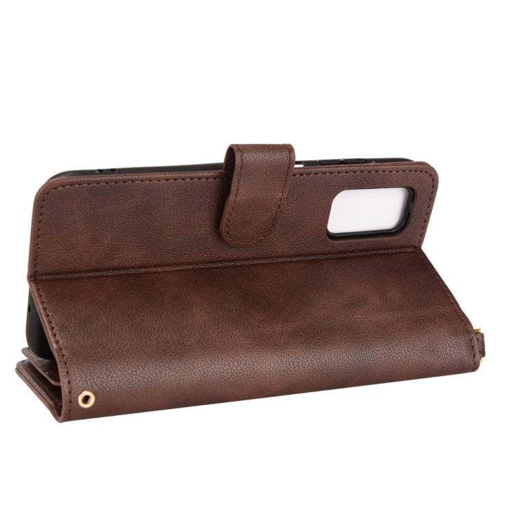 For Blackview A90 Litchi Texture Zipper Leather Phone Case(Brown) - More Brand by PMC TechLife | Online Shopping South Africa | PMC TechLife | Buy Now Pay Later Mobicred