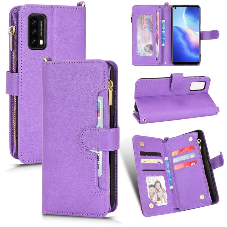 For Blackview A90 Litchi Texture Zipper Leather Phone Case(Purple) - More Brand by PMC TechLife | Online Shopping South Africa | PMC TechLife | Buy Now Pay Later Mobicred