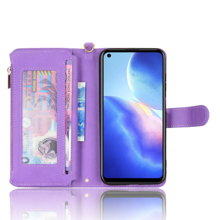 For Blackview A90 Litchi Texture Zipper Leather Phone Case(Purple) - More Brand by PMC TechLife | Online Shopping South Africa | PMC TechLife | Buy Now Pay Later Mobicred