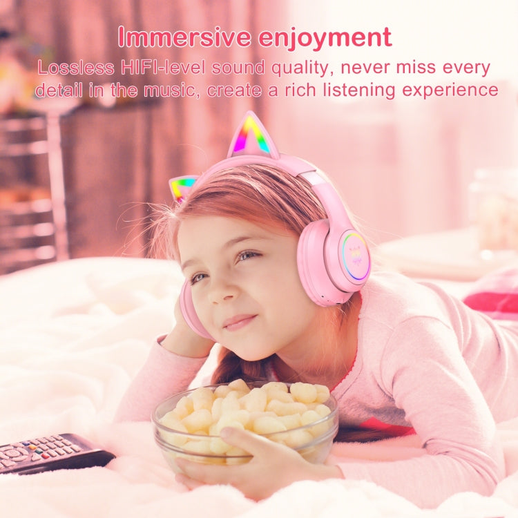 ONIKUMA B90 RGB Lighting Wireless Bluetooth Headphone (Pink) - free shipping - PMC Jewellery - Order now!