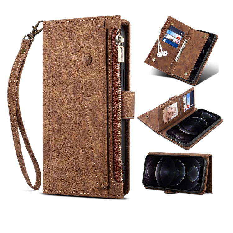 For OnePlus Nord N20 5G Retro Frosted Horizontal Flip Leather Phone Case(Brown) - OnePlus Cases by PMC TechLife | Online Shopping South Africa | PMC TechLife | Buy Now Pay Later Mobicred
