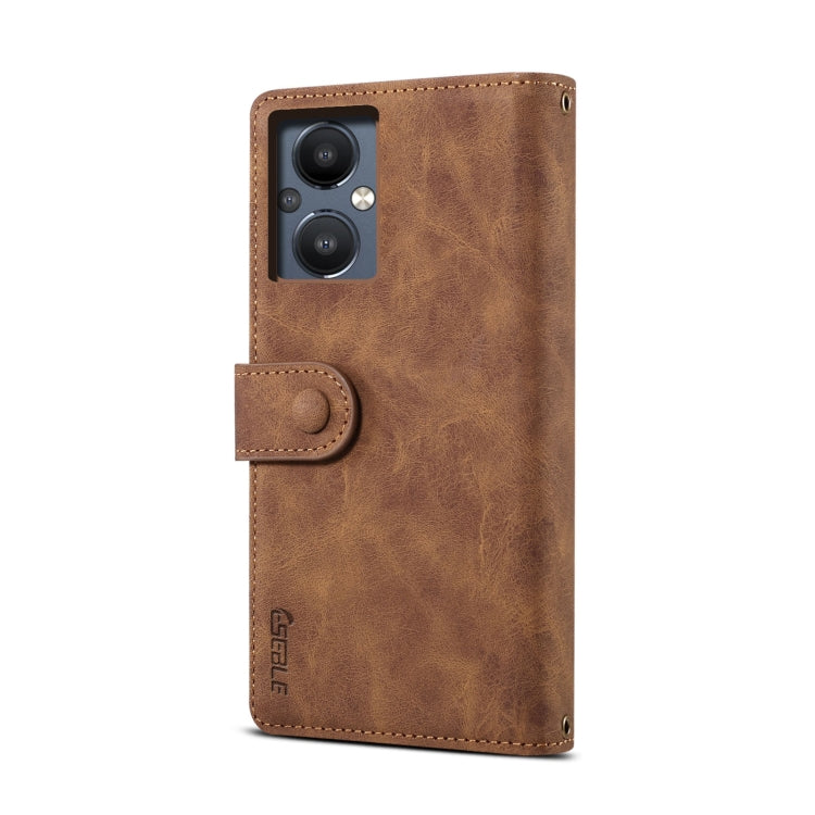 For OnePlus Nord N20 5G Retro Frosted Horizontal Flip Leather Phone Case(Brown) - OnePlus Cases by PMC TechLife | Online Shopping South Africa | PMC TechLife | Buy Now Pay Later Mobicred