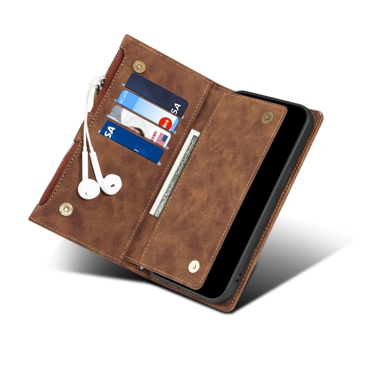 For OnePlus Nord N20 5G Retro Frosted Horizontal Flip Leather Phone Case(Brown) - OnePlus Cases by PMC TechLife | Online Shopping South Africa | PMC TechLife | Buy Now Pay Later Mobicred