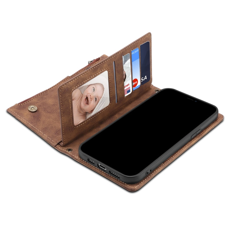 For OnePlus Nord N20 5G Retro Frosted Horizontal Flip Leather Phone Case(Brown) - OnePlus Cases by PMC TechLife | Online Shopping South Africa | PMC TechLife | Buy Now Pay Later Mobicred