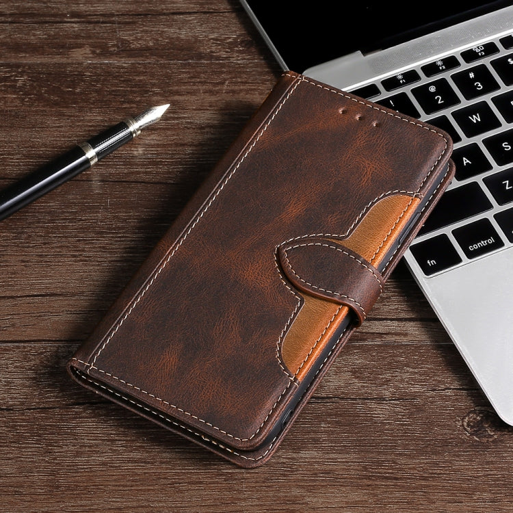 For Doogee N40 Pro Skin Feel Straw Hat Magnetic Buckle Leather Phone Case(Brown) - Doogee Cases by PMC TechLife | Online Shopping South Africa | PMC TechLife | Buy Now Pay Later Mobicred