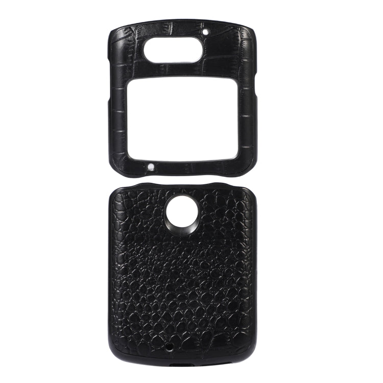For Motorola Moto Razr 5G Crocodile Top Layer Cowhide Leather Phone Case(Black) - free shipping - PMC TechLife - Order now!