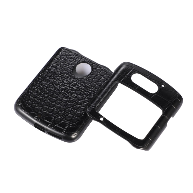 For Motorola Moto Razr 5G Crocodile Top Layer Cowhide Leather Phone Case(Black) - free shipping - PMC TechLife - Order now!