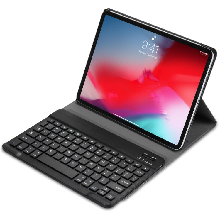 A11 Lambskin Texture Ultra-thin Bluetooth Keyboard Leather Case For iPad Air 2022 / Air 2020 10.9 & Pro 11 inch 2021 / 2020 / 2018(Black) - Universal by PMC TechLife | Online Shopping South Africa | PMC TechLife