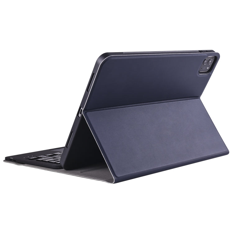 A11B-A Lambskin Texture Ultra-thin Bluetooth Keyboard Leather Case with Pen Holder & Touchpad For iPad Air 5 2022 / Air 4 2020 10.9 & Pro 11 inch 2021 / 2020 / 2018(Blue) - Universal by PMC TechLife | Online Shopping South Africa | PMC TechLife