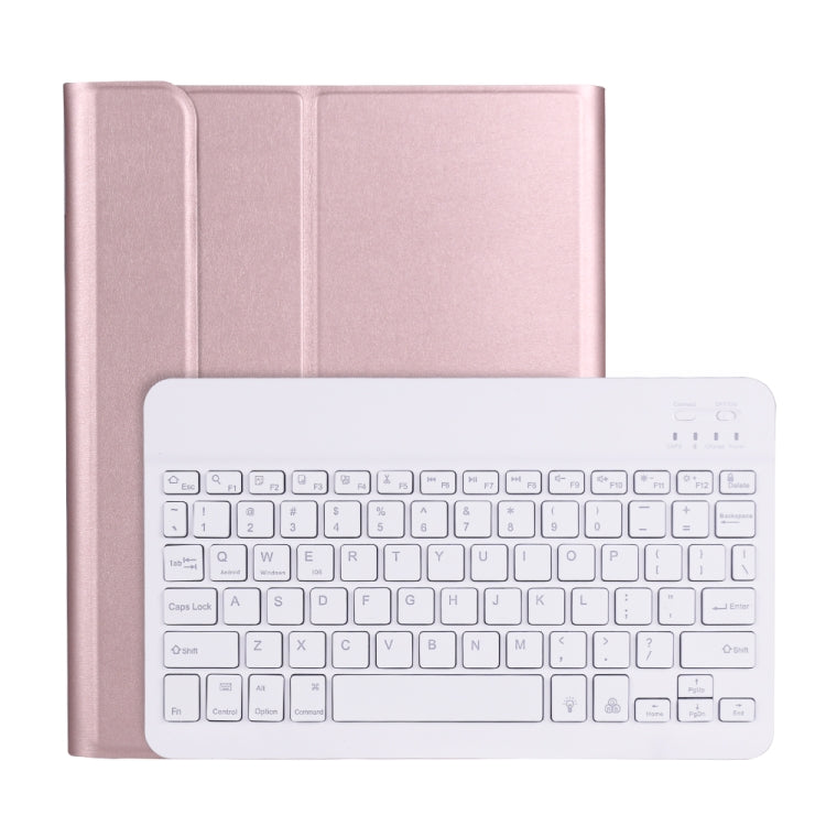 A11BS Lambskin Texture Ultra-thin Bluetooth Keyboard Leather Case with Pen Holder & Backlight For iPad Air 5 2022 / Air 4 2020 10.9 & Pro 11 inch 2021 / 2020 / 2018(Rose Gold) - Universal by PMC TechLife | Online Shopping South Africa | PMC TechLife