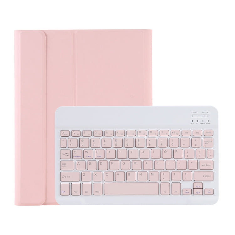 C-098B Candy Color Skin Feel Texture Bluetooth Keyboard Leather Case with Pen Holder For iPad Air 11 2024 / 2025 / Air 4 10.9 2020 / Air 5 10.9 2022 (Pink) - For iPad Air by PMC TechLife | Online Shopping South Africa | PMC TechLife | Buy Now Pay Later Mobicred