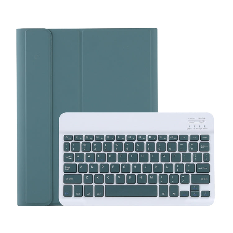 C-098B Candy Color Skin Feel Texture Bluetooth Keyboard Leather Case with Pen Holder For iPad Air 11 2024 / 2025 / Air 4 10.9 2020 / Air 5 10.9 2022 (Dark Green) - free shipping - PMC TechLife - Order now!