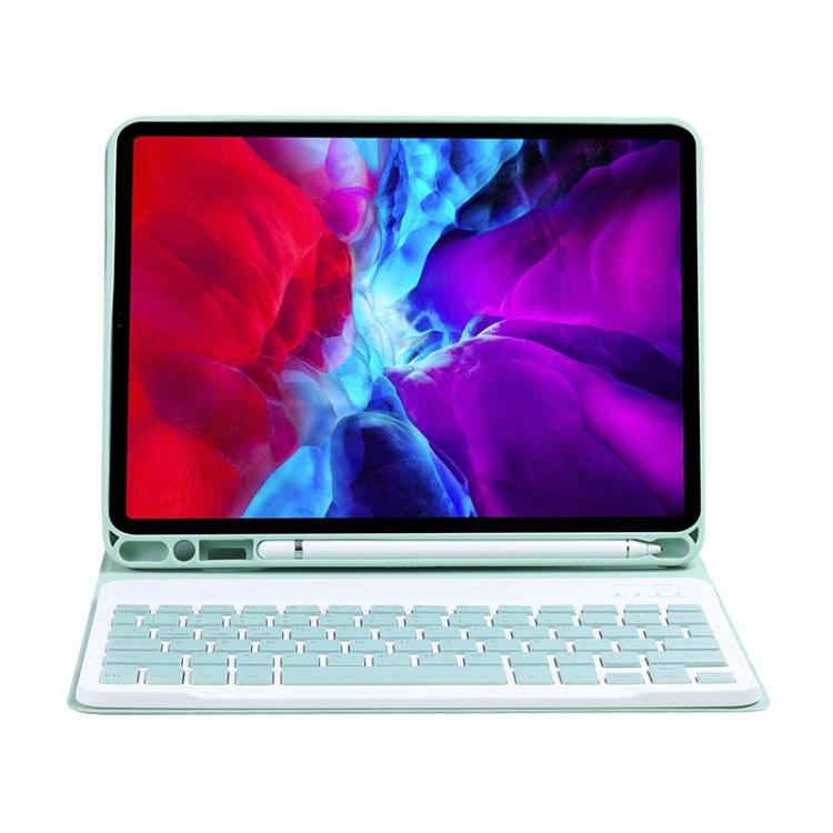 C-098B Candy Color Skin Feel Texture Bluetooth Keyboard Leather Case with Pen Holder For iPad Air 4 10.9 2020 / Air 5 10.9 2022 (Light Green) - For iPad Air by PMC TechLife | Online Shopping South Africa | PMC TechLife