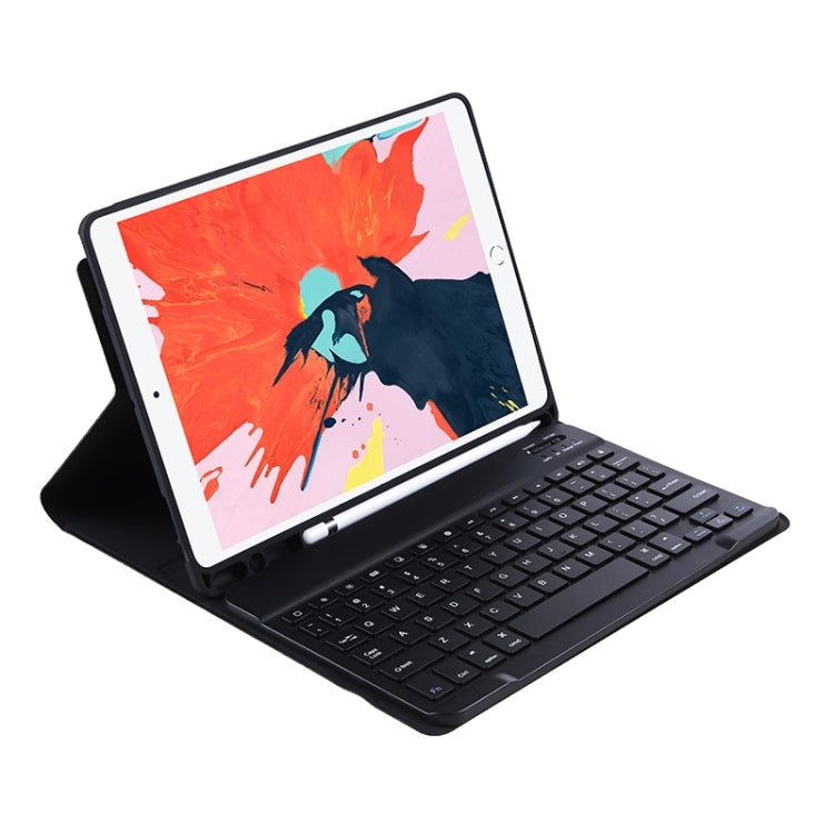 T098B Candy Color Skin Feel Texture Bluetooth Keyboard Leather Case with Pen Holder For iPad Air 4 10.9 2020 / Air 5 10.9 2022 (Black) - For iPad Air by PMC TechLife | Online Shopping South Africa | PMC TechLife