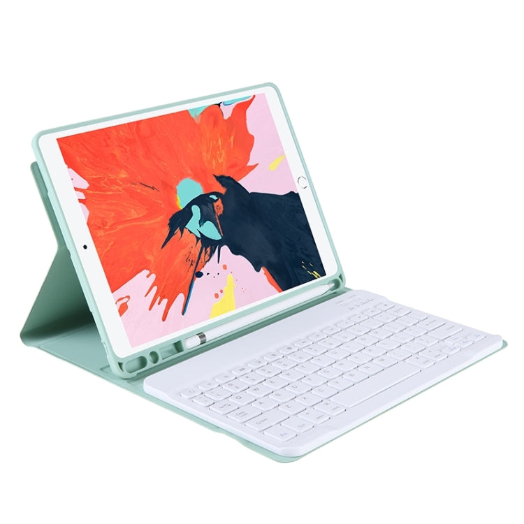 T098B Candy Color Skin Feel Texture Bluetooth Keyboard Leather Case with Pen Holder For iPad Air 11 2024 / 2025 / Air 4 10.9 2020 / Air 5 10.9 2022 (Light Green) - For iPad Air by PMC TechLife | Online Shopping South Africa | PMC TechLife | Buy Now Pay Later Mobicred