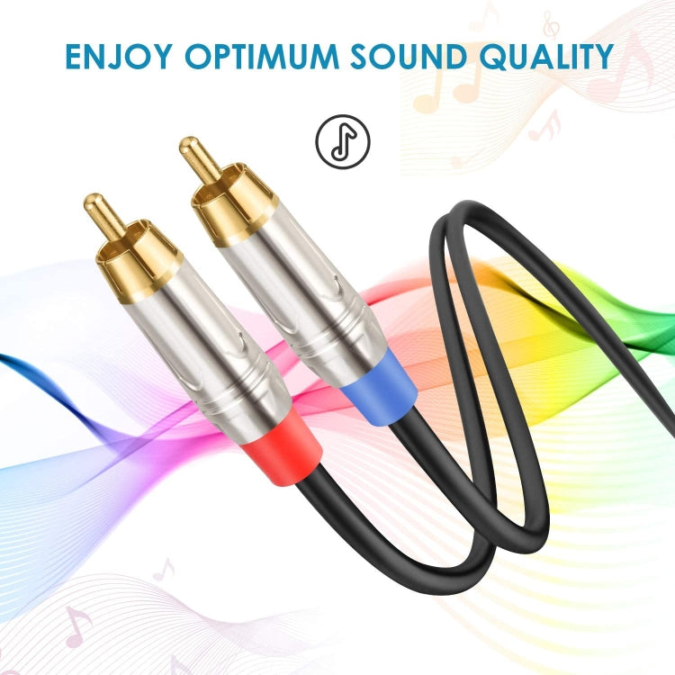 6.35mm Male to Dual RCA Male Audio Cable, Cable Length:1.8m - Aux Cable by PMC TechLife | Online Shopping South Africa | PMC TechLife | Buy Now Pay Later Mobicred