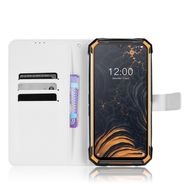 For Doogee S88 Pro / S88 Plus Diamond Texture Leather Phone Case(White) - Doogee Cases by PMC TechLife | Online Shopping South Africa | PMC TechLife | Buy Now Pay Later Mobicred