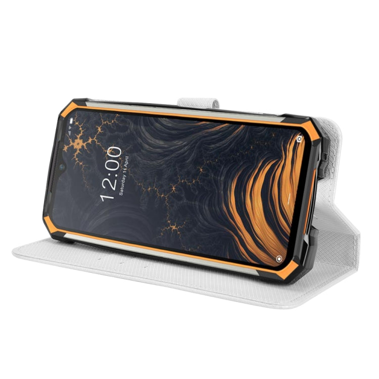 For Doogee S88 Pro / S88 Plus Diamond Texture Leather Phone Case(White) - Doogee Cases by PMC TechLife | Online Shopping South Africa | PMC TechLife | Buy Now Pay Later Mobicred