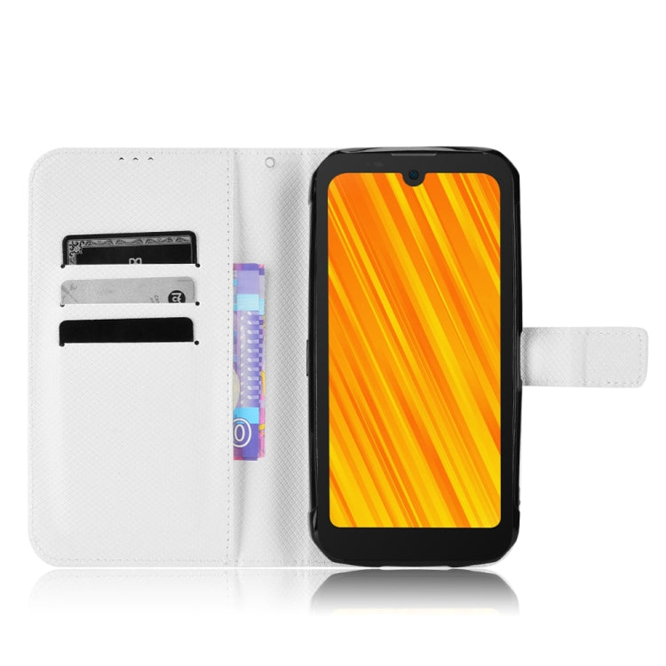 For Doogee S59 / S59 Pro Diamond Texture Leather Phone Case(White) - free shipping - PMC TechLife - Order now!