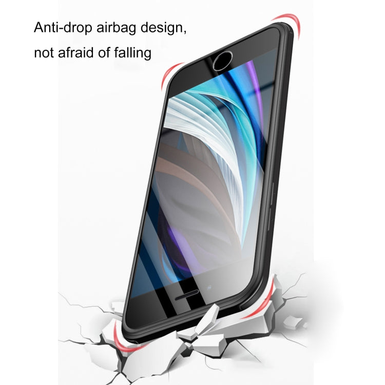 For iPhone SE 2022 / SE 2020 / 8 / 7 Double-sided Glass TPU Phone Case(Purple) - iPhone SE 2022 / 2020 / 8 / 7 Cases by PMC TechLife | Online Shopping South Africa | PMC TechLife | Buy Now Pay Later Mobicred