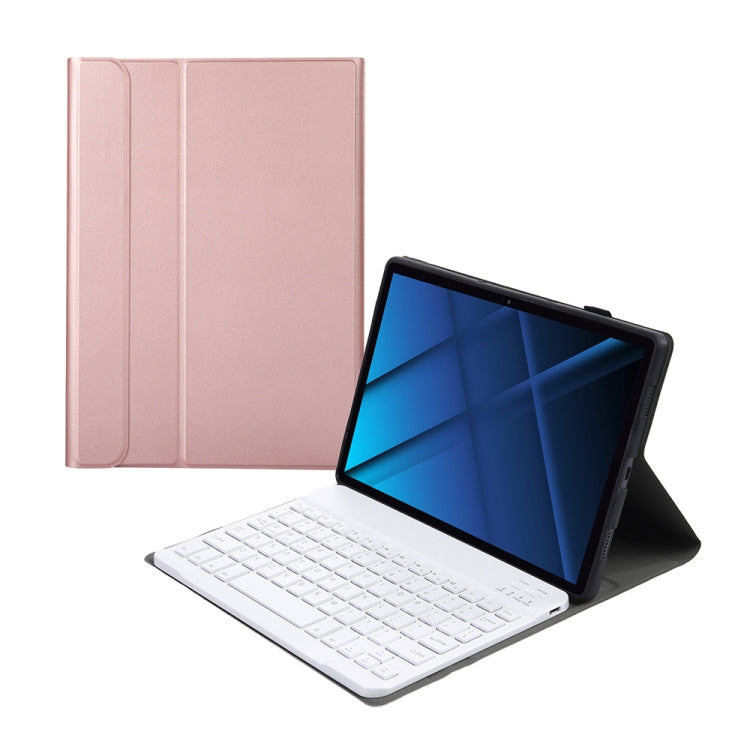 AK16 Lambskin Texture Bluetooth Keyboard Leather Case For Lenovo Tab 6 5G 10.3 inch(Rose Gold) - Lenovo Keyboard by PMC TechLife | Online Shopping South Africa | PMC TechLife