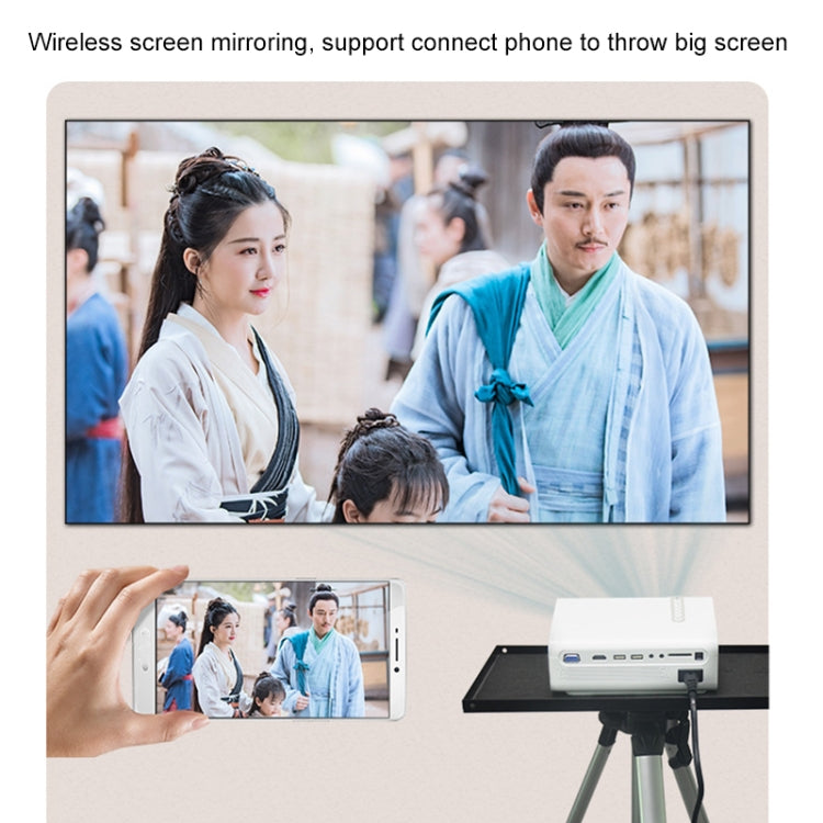 YG530 LED Small 1080P Wireless Screen Mirroring Projector, Power Plug:US Plug(Black) - LED Projector by PMC TechLife | Online Shopping South Africa | PMC TechLife | Buy Now Pay Later Mobicred