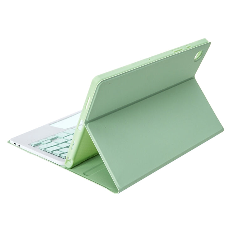 A08B-A Candy Color Bluetooth Keyboard Leather Case with Pen Slot & Touchpad For Samsung Galaxy Tab A8 2021 SM-X205 / SM-X200(Light Green) - Samsung Keyboard by PMC TechLife | Online Shopping South Africa | PMC TechLife