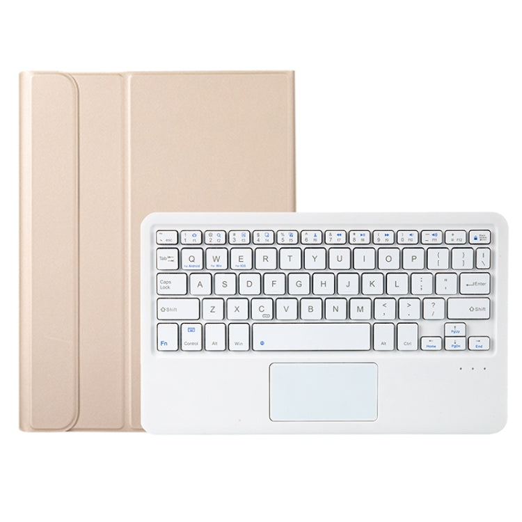 A08B-A Bluetooth Keyboard Leather Case with Pen Slot & Touchpad For Samsung Galaxy Tab A8 2021 SM-X205 / SM-X200(Gold) - Samsung Keyboard by PMC TechLife | Online Shopping South Africa | PMC TechLife