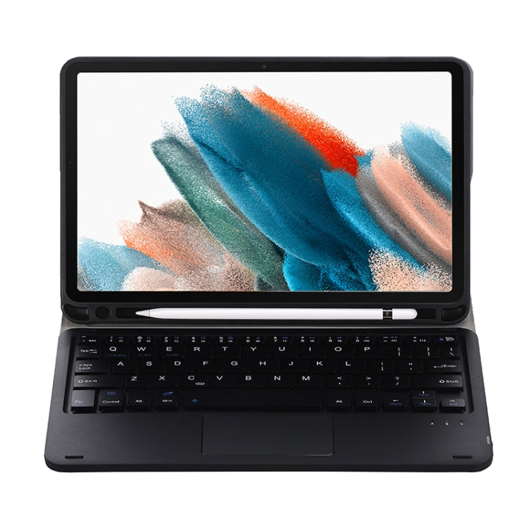 A08B-A Bluetooth Keyboard Leather Case with Pen Slot & Touchpad For Samsung Galaxy Tab A8 2021 SM-X205 / SM-X200(Blue) - Samsung Keyboard by PMC TechLife | Online Shopping South Africa | PMC TechLife | Buy Now Pay Later Mobicred