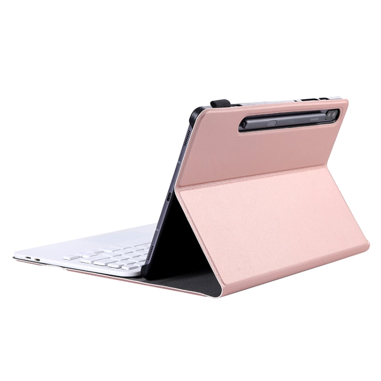 A700-A Ultra-thin Bluetooth Keyboard Leather Case with Touchpad For Samsung Galaxy Tab S8 11 inch SM-X700 / SM-X706(Rose Gold) - Samsung Keyboard by PMC TechLife | Online Shopping South Africa | PMC TechLife