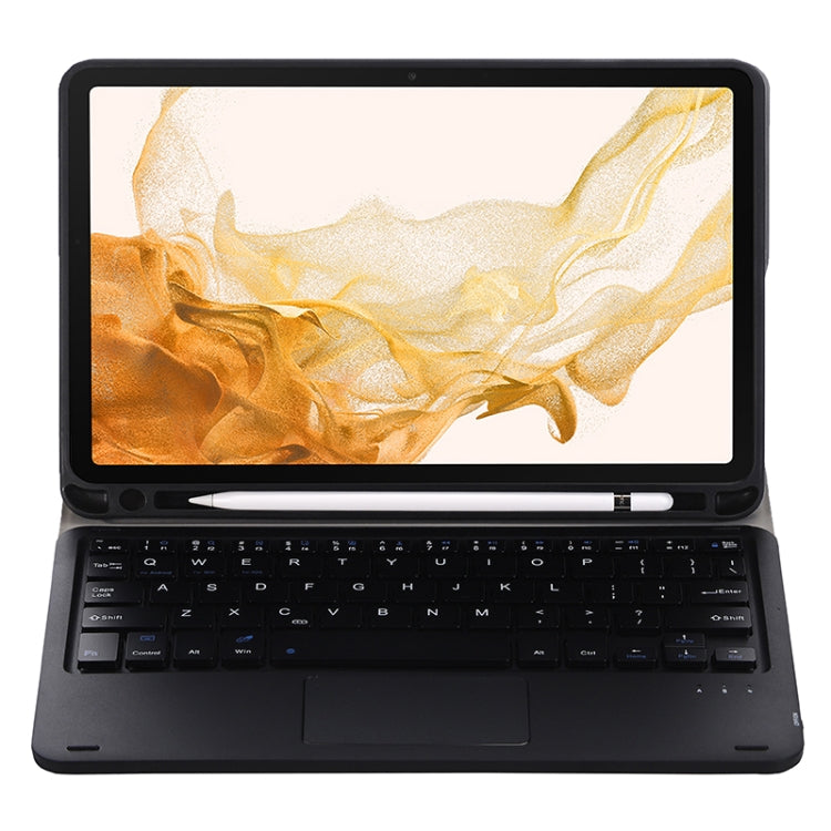 A700B-A Bluetooth Keyboard Leather Case with Pen Slot & Touchpad For Samsung Galaxy Tab S8 11 inch SM-X700 / SM-X706(Black) - Samsung Keyboard by PMC TechLife | Online Shopping South Africa | PMC TechLife
