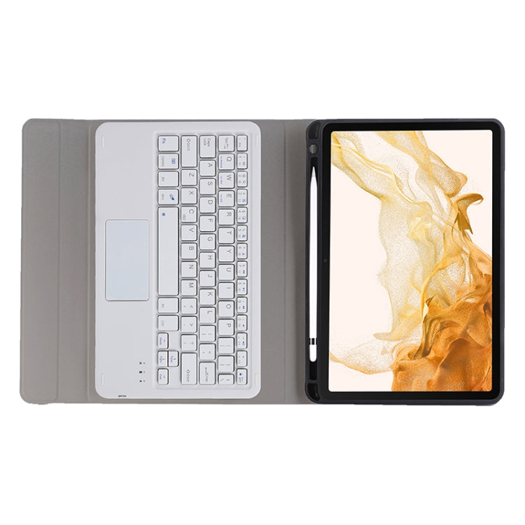 A700B-A Bluetooth Keyboard Leather Case with Pen Slot & Touchpad For Samsung Galaxy Tab S8 11 inch SM-X700 / SM-X706(Gold) - Samsung Keyboard by PMC TechLife | Online Shopping South Africa | PMC TechLife